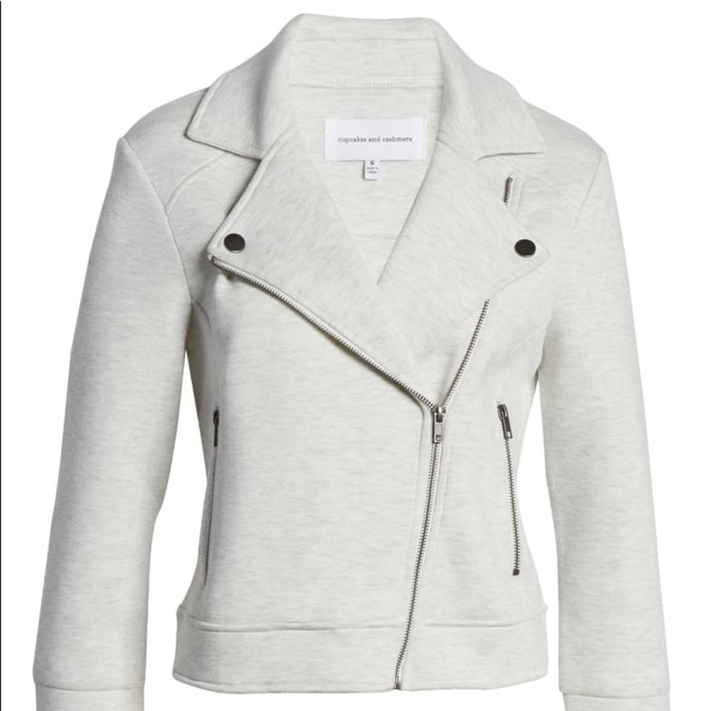 NEW! Cupcakes & Cashmere Knit Moto Jacket